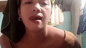 Peeking at Asian Girl Next Door's Sheer Tease Turns So Tempting