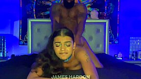 ebony slut deepthroats and swallows entire bbc load