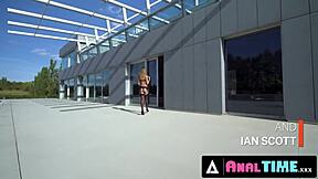Rebecca Volpetti gags on huge cock then gaps her asshole wide part 1