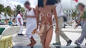 hairy latina tribal bunny shakes exotic ass beaver pits barefoot in public dance compilation!