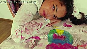 Ever wonder how a kinky PAWG paints with her ass in rough anal domination?