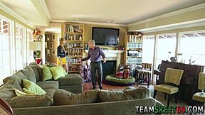 i made the old perv jizz as babysitter