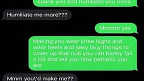 imagine me your milf goddess sexting how i'll crush your sissy clit under my heel