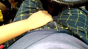 Auntie milf gets hardcore anal fucked by stepson in public car on highway outdoor jungle sex