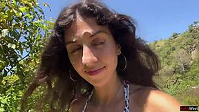 imagine hot cum dripping down my face while strolling crowded public beach