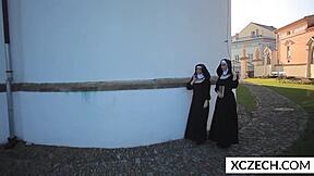 crazy nuns lick and fuck monster cocks wildly