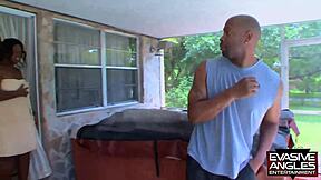 Kinky Black Ghetto Lady Swallows Monster BBC Cum Loads On Face Again