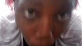 latina slave teen blows monster bbc deepthroat with spit bubbles and pussy farts for master