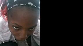 latina slave teen blows monster bbc deepthroat with spit bubbles and pussy farts for master