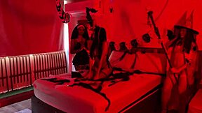 hey tiazinhah partying halloween with hot friends licking wet pussies and kissing