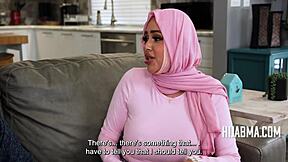 Shy curvy Arab bride Zoey Foxx sneaks Tinder fuck with Nicky Rebel's fat cock