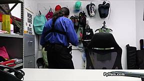 whoa this bikini teen thief sucks off the cop's cock after getting busted