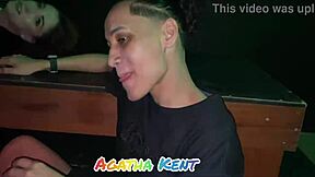 Brunette Pornstar Spreads Massive Pussy Lips for Sensual Close-Up Pounding