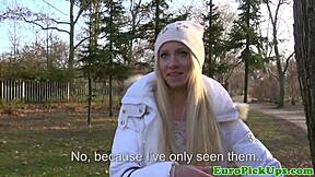 Amateur Teen Flashes Massive Tits Outdoors For Quick Cash Payment