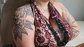 Office Friend Lets You Stare at Her Huge Saggy Tits Big Nipples and Puffy Pussy