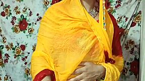 dirty talking indian wife gets bent over fucked hard by father-in-law in bedroom closeup