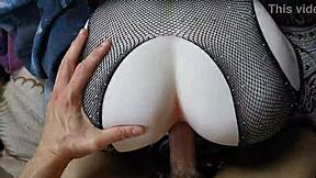 sliding deep into huge oiled ass with gentle thrusts and loud moans