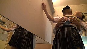 Japanese massage parlor hides curvy chubby beauty's secret underwear reveal on cam