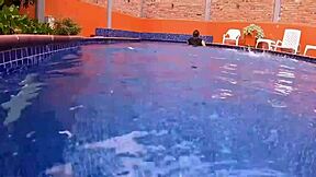 caught poolside huge ass juicy pussy milf bent over doggystyle creampie rough cock ride? 