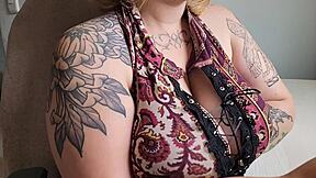 Office Friend Lets You Stare at Her Huge Saggy Tits Big Nipples and Puffy Pussy