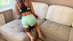 Stepmom devours stepson's cock post-vacation russian homemade