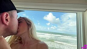 Blonde Surfer Dakota Lyn Gags on Monster Cock Then Rides It Beach-Style Doggystyle!