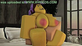 Innocent bikini noob slut bends for femboy's deep shemale fuck session