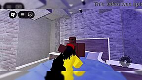 yellow creature's big ass and tits dominated in femdom sex