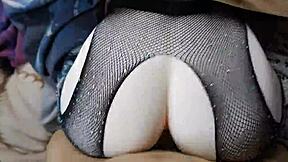 sliding deep into huge oiled ass with gentle thrusts and loud moans