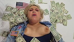 Fucking My Blonde Whore for Cash Turns Her Pussy into a Dripping Dollar Hole