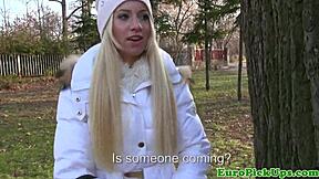 Amateur Teen Flashes Massive Tits Outdoors For Quick Cash Payment