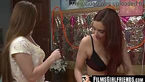 Jayden Cole's Redhead Girlfriend Licks Natural Tits Pussy Sensually