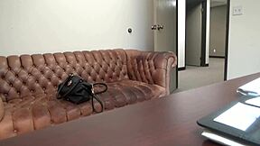 bbw ebony peaches endures brutal interracial anal casting pain in california with big black cock interview