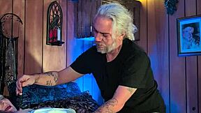 Mature Milf in Pantyhose Gets Intense Pussy Licking Orgasm Massage