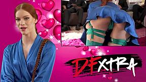 busty brunette wife rides big black cock doggystyle cowgirl on anniversary cuckold surprise with old hubby watching