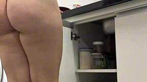 A sexy hottie slowly reveals her micro panties tease