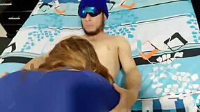 big-bootied stepmom sneaks perverted stepson's boyfriend for juicy creampie pounding