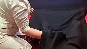 sexy nurse RIDES patient cock after sloppy blowjob and handjob pov