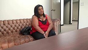 bbw ebony peaches endures brutal interracial anal casting pain in california with big black cock interview