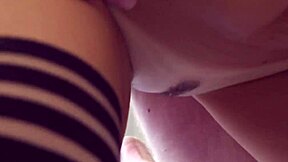 Skinny French Melanie Schweiger rides cock cowgirl in lingerie begging to get licked and fucked