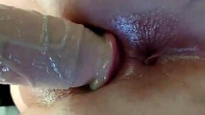 Amateur slut bucks wildly against dildo mirror fucking to hard orgasm