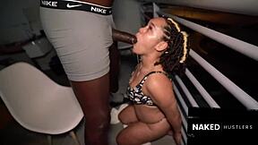 light skin shytt loses it deepthroating my monster bbc outdoors 💦😵