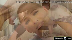 Trans Babe Casey Kisses Before Anal Bareback Compilation