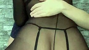 i dominate my pantyhose heels boot friend stepping on his small cock for that creampie payoff... worth it?