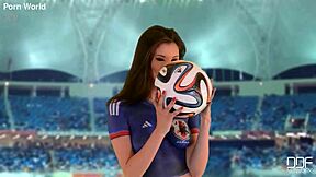 Japanese long hair girl greets with narrow ass and natural tits