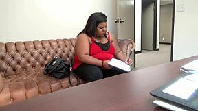 bbw ebony peaches endures brutal interracial anal casting pain in california with big black cock interview