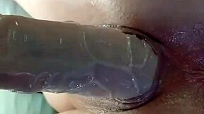 Amateur slut bucks wildly against dildo mirror fucking to hard orgasm