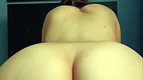 gf's juicy tits tempt sneaky eating out in parents room while kitchen noises distract