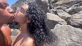 damn this sexy 18yo african amateur crossdresses first time beach fuck leaked