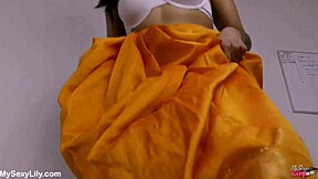 big tits indian stepmom dirty talks stepson fingering pussy creampie sex